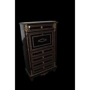 Bellissimo secretaire francese della seconda metà del 1800, stile Napoleone III