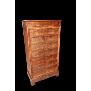 Secretaire francese della seconda metà del 1800, stile Luigi Filippo, in legno di mogano