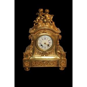 Orologio da tavolo Stile Luigi XIV in Bronzo Dorato - XIX secolo