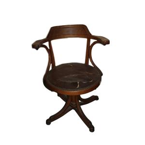 Poltrona Girevole da Scrivania Thonet di inizio 1900
