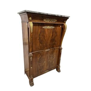 Prezioso Secretaire Francese Stile Impero del XIX secolo