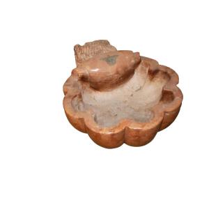 Piccola Acquasantiera del 1800 in Marmo Rosso Verona