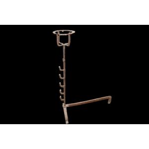 Coppia di Alari da Camino Italiani del 1700 in ferro battuto