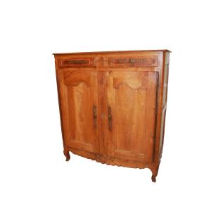 Credenza Alta Provenzale a 2 porte in Legno Ciliegio