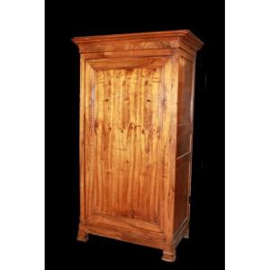 Armadio Stipo francese ad 1 porta stile Luigi Filippo in legno di noce 1800