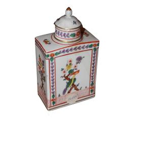Contenitore per tè (o tabacco) in porcellana del 1800