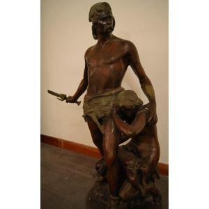 Scultura in bronzo firmata A. De Luca