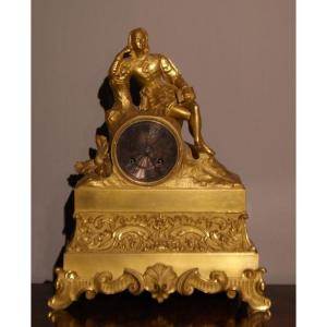 Orologio Impero in bronzo "Pensatore"