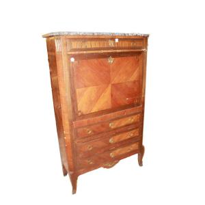 Secretaire Stile Transizione del 1800 con marmo nero