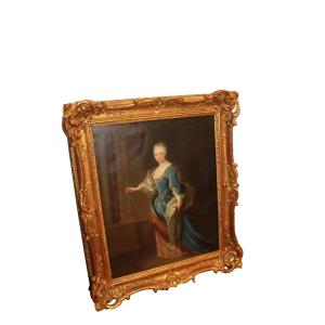 Ritratto di dama francese – Olio su tela, XVIII secolo