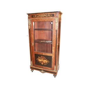 Vetrina francese Napoleone III in palissandro ed ebano XIX secolo