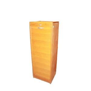 Porta documenti da ufficio a serrandina in legno di rovere, inizio XX secolo