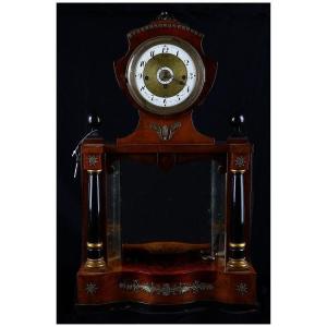 Horloge Autrichienne De Style Biedermeier En Acajou Du Début Des Années 1800