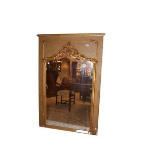  Grand Miroir Miroir De Cheminée Trumeaux De Style Louis XV Des Années 1800, Doré
