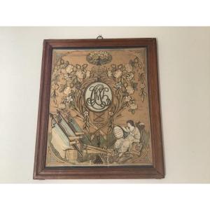 Revolutionary Era Silk Embroidery