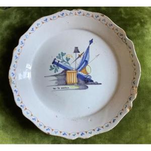 Nevers Earthenware With Revolutionary Decoration