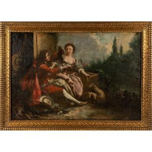 Gallant Scene, Oil On Canvas, 18th Century