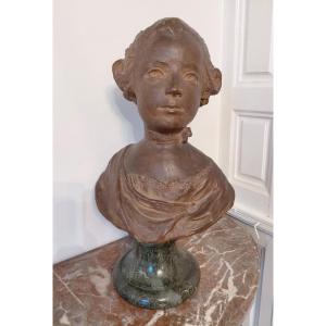 Terracotta Bust Of An Elegant Woman