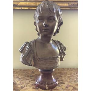 19th Century Terracotta Bust After Houdon