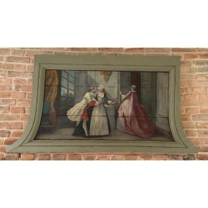 18th Century Wood Paneling Overdoor