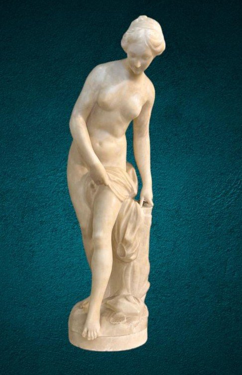 Statua Raffigurante una Bagnante Classica Marmo 