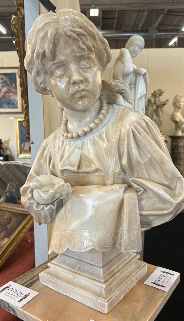 Busto Fanciulla Alabastro