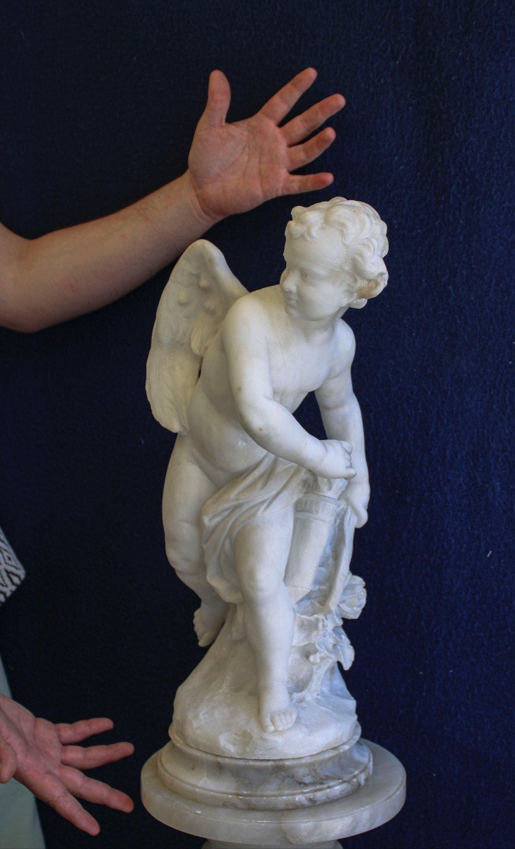 Statua raffigurante Cupido Marmo -photo-3