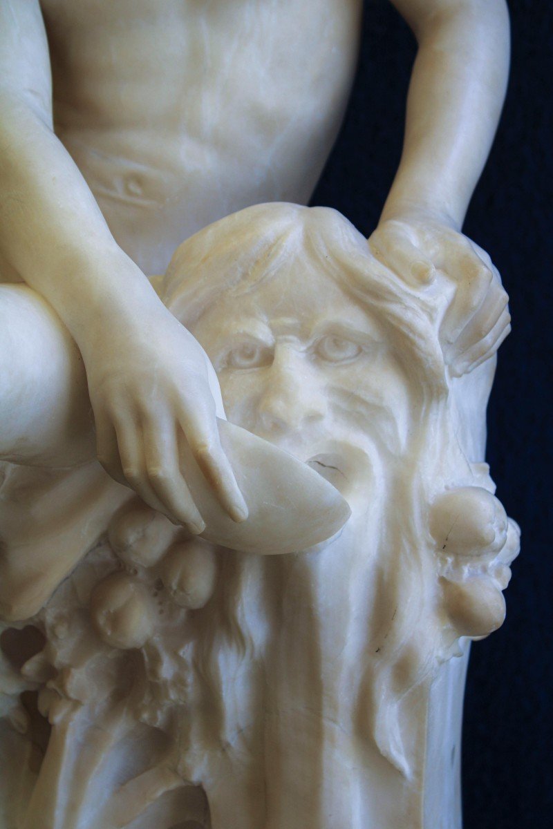 Grande Statua giovane fanciullo Alato Marmo , Pugi -photo-1