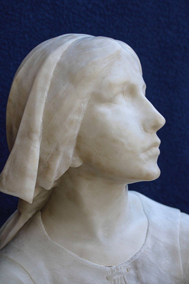 Busto Giovanna D'arco Marmo -photo-2