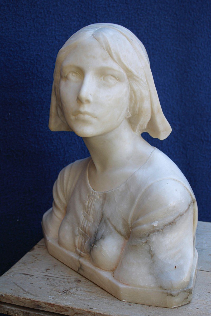 Busto Giovanna D'arco Marmo -photo-4