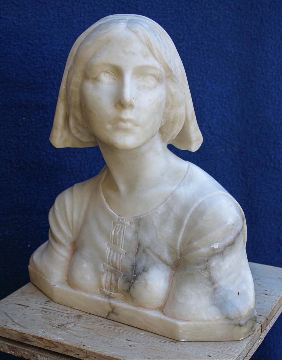 Busto Giovanna D'arco Marmo -photo-5