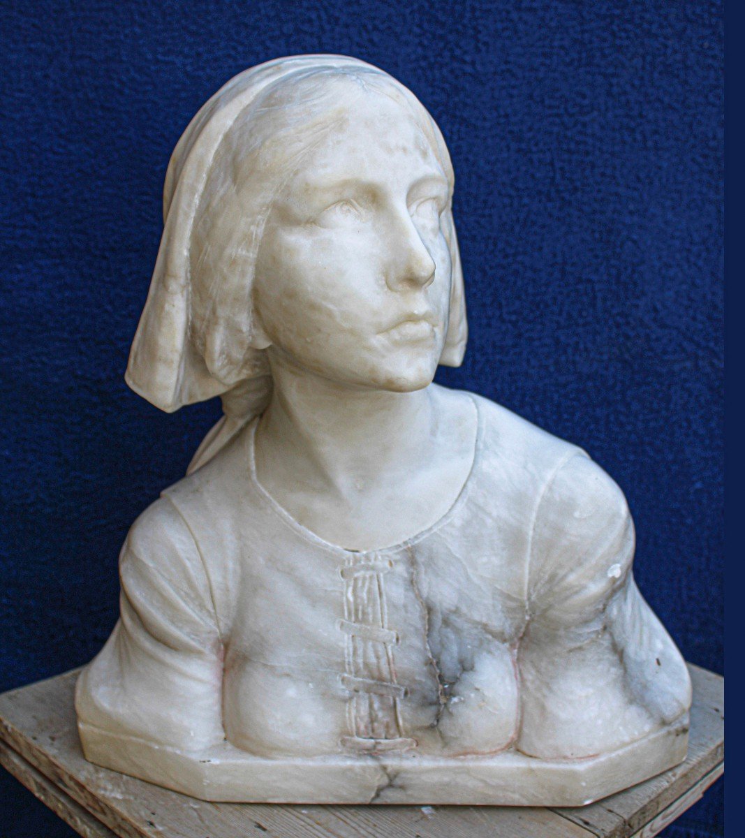 Busto Giovanna D'arco Marmo 