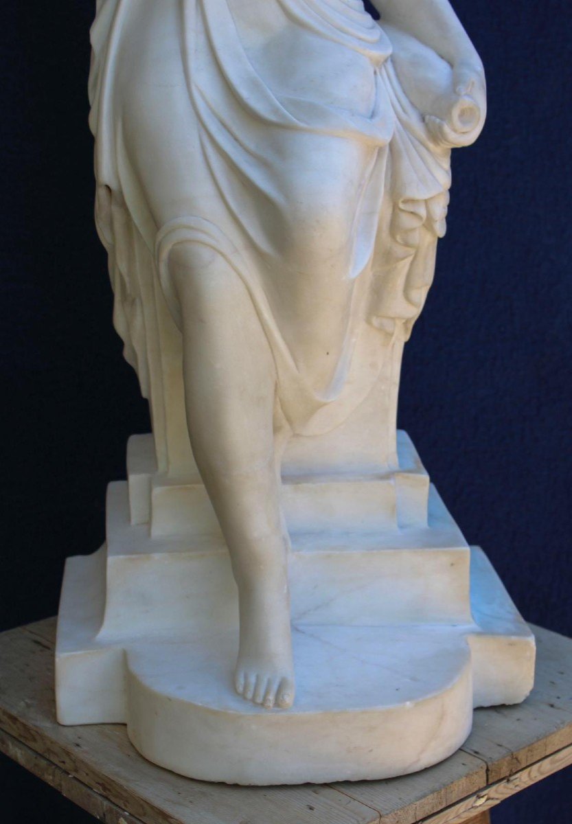 Grande Statua fanciulla Classica Marmo Carrara -photo-8