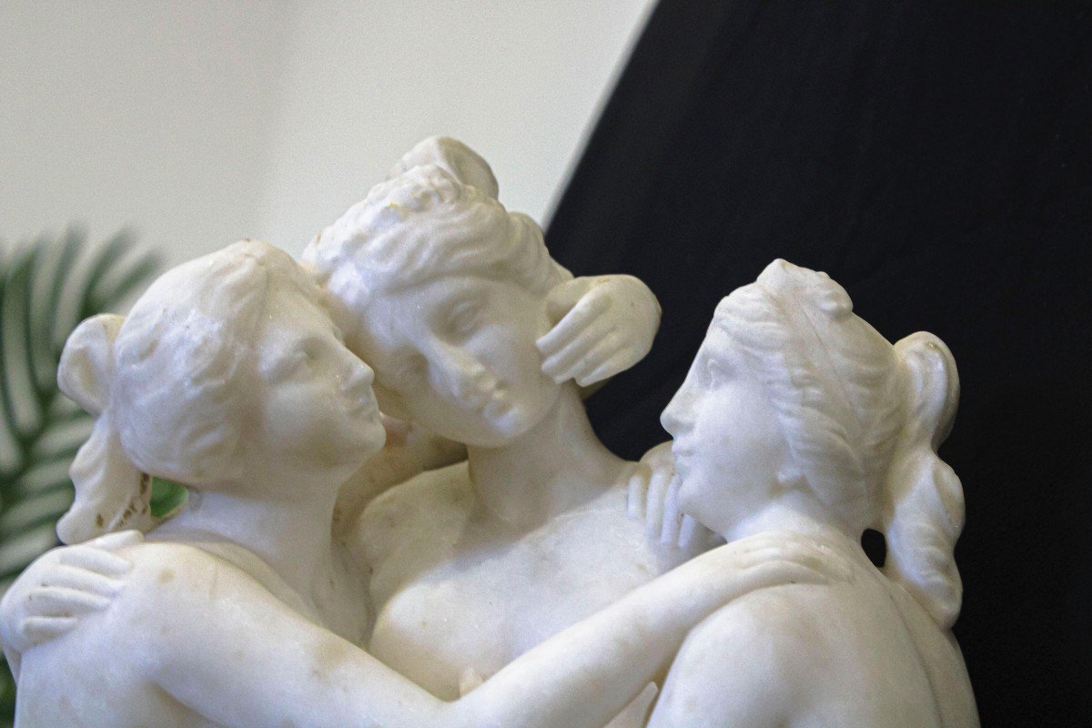 Statua Rappresentante Le Tre Grazie Secondo Il Modello di Antonio Canova (1757-1822)-photo-3