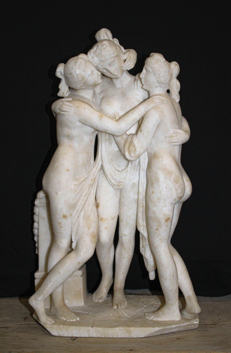 Statua Rappresentante Le Tre Grazie Secondo Il Modello di Antonio Canova (1757-1822)-photo-5