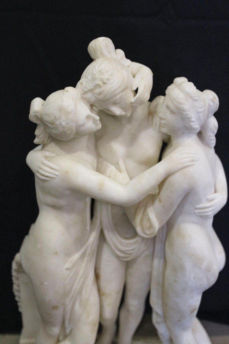 Statua Rappresentante Le Tre Grazie Secondo Il Modello di Antonio Canova (1757-1822)-photo-6