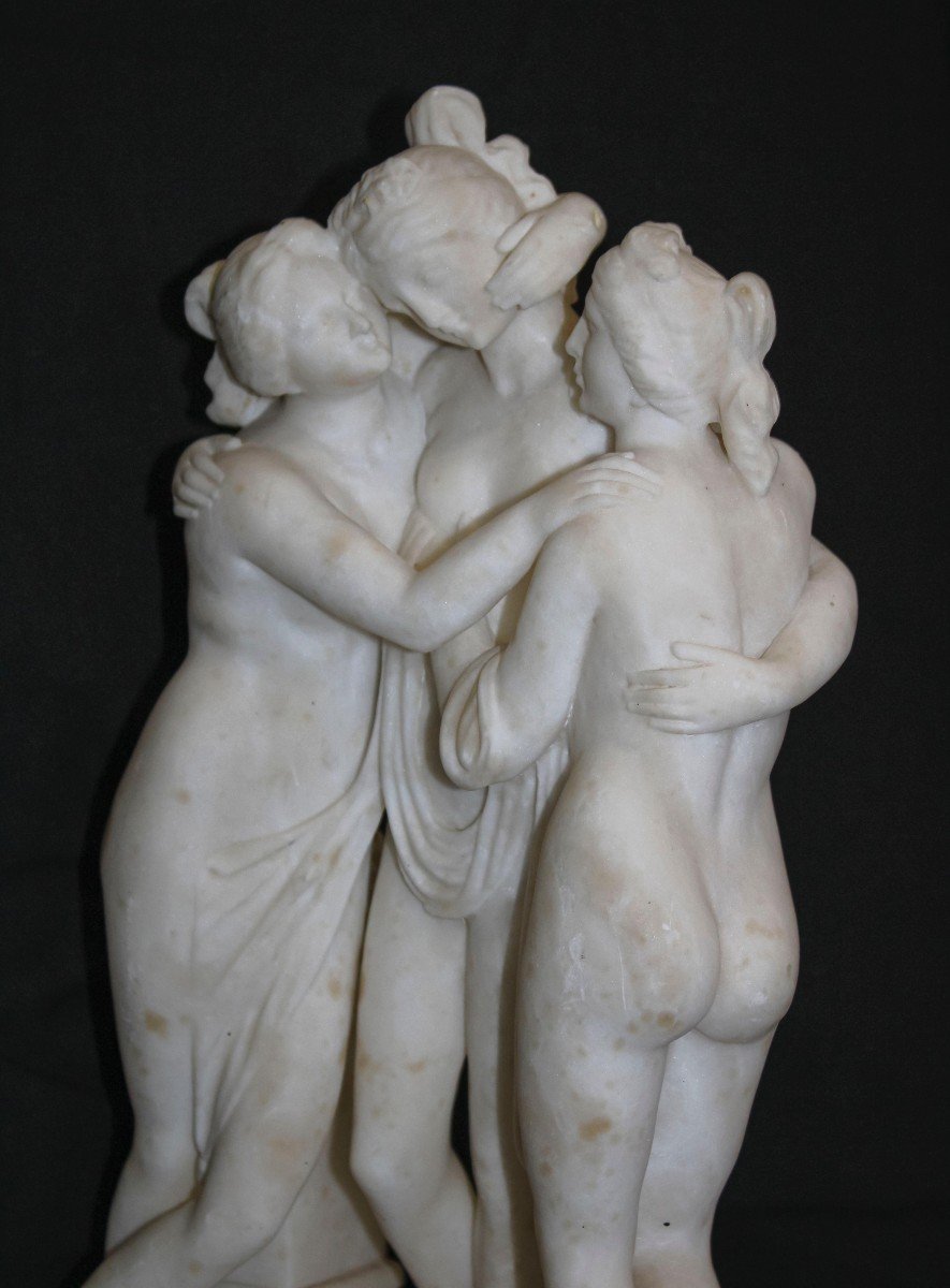 Statua Rappresentante Le Tre Grazie Secondo Il Modello di Antonio Canova (1757-1822)-photo-7