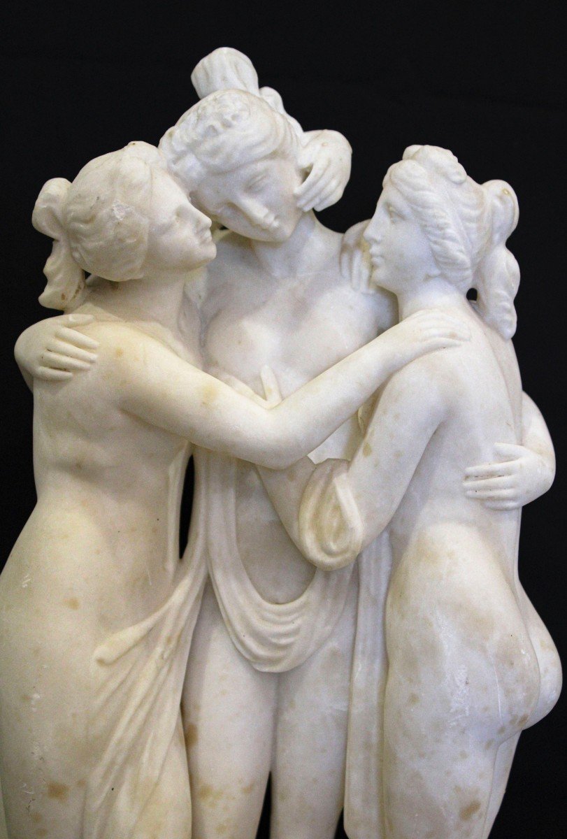 Statua Rappresentante Le Tre Grazie Secondo Il Modello di Antonio Canova (1757-1822)