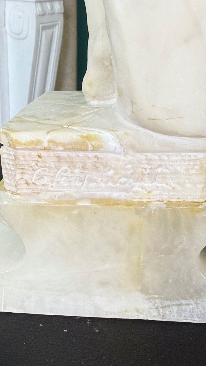 Statua raffigurante una giovane Danzatrice Orientale Marmo Bianco di Carrara -photo-7