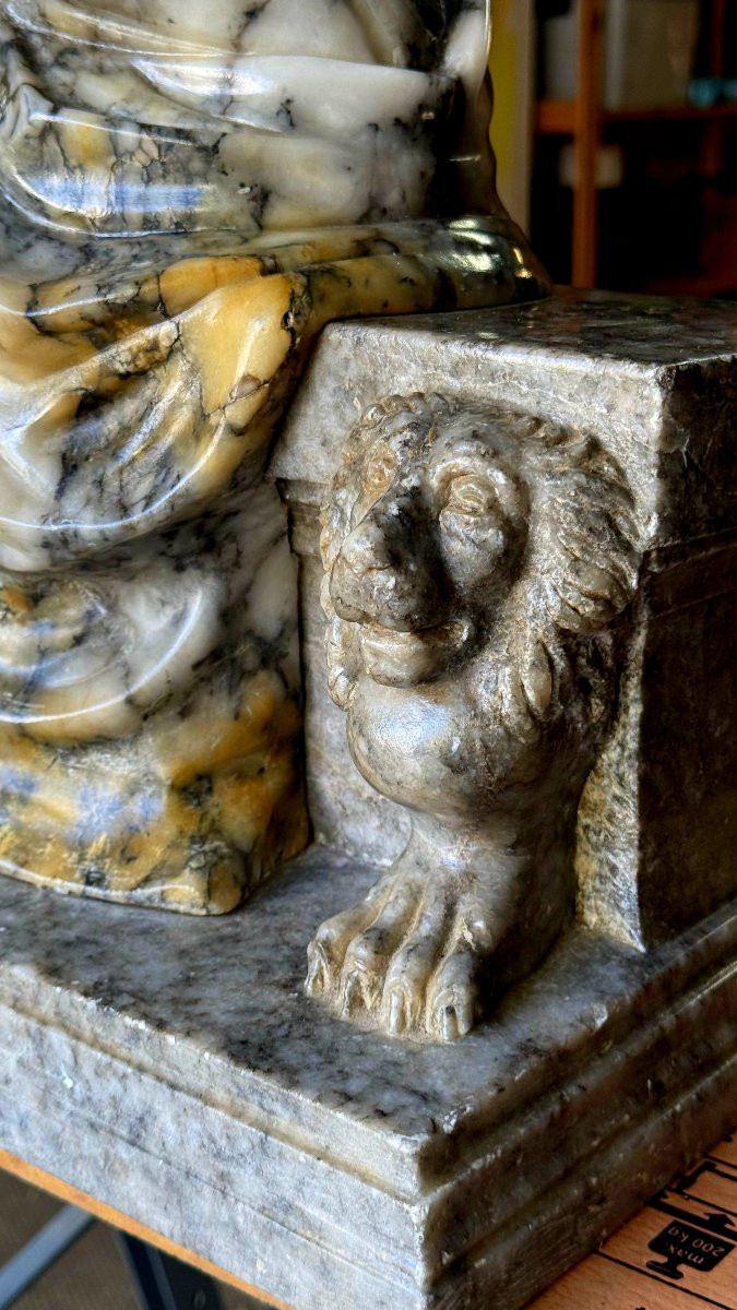Statua raffigurante due Fanciulli innamorati in Marmo Carrara , Pugi (1850)-photo-1