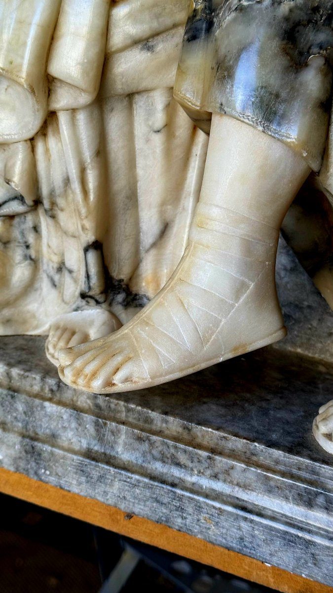 Statua raffigurante due Fanciulli innamorati in Marmo Carrara , Pugi (1850)-photo-3