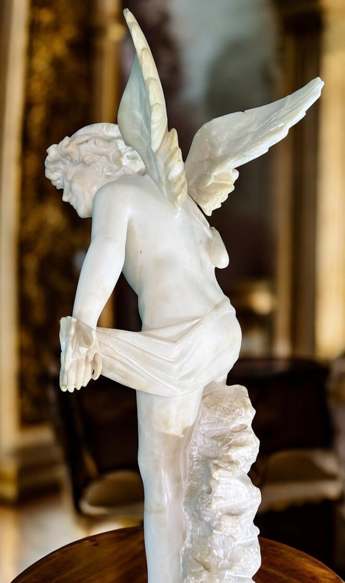 Statua raffigurante giovane Fanciullo sorridente Marmo -photo-7