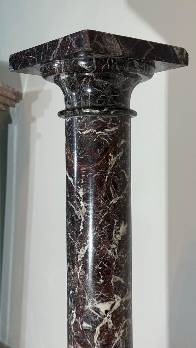 Colonna in Marmo Rosso Scuro-photo-3