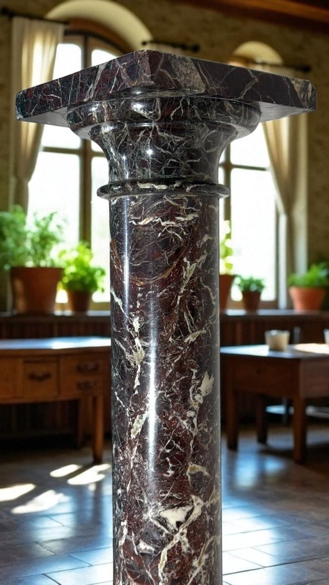 Colonna in Marmo Rosso Scuro-photo-5