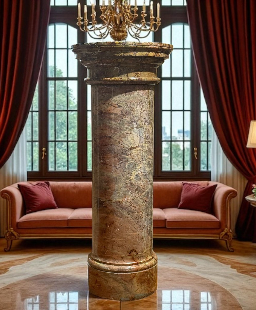 Colonna in Marmo Brecciato 