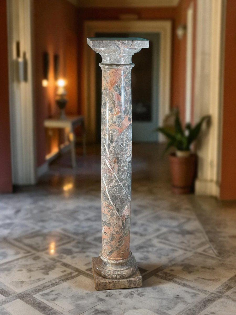 Colonna/Capitello in Marmo Brecciato -photo-3