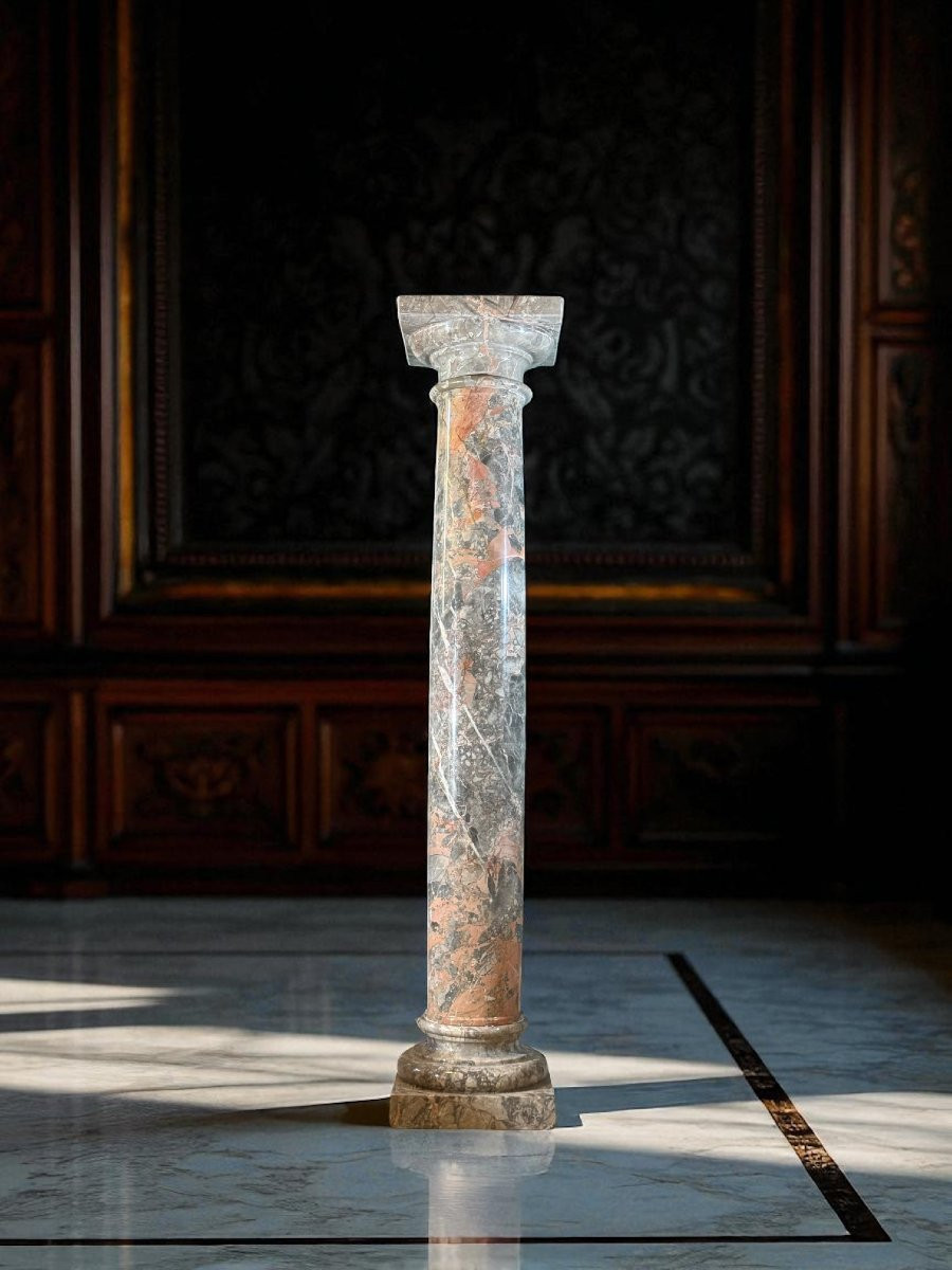 Colonna/Capitello in Marmo Brecciato -photo-5