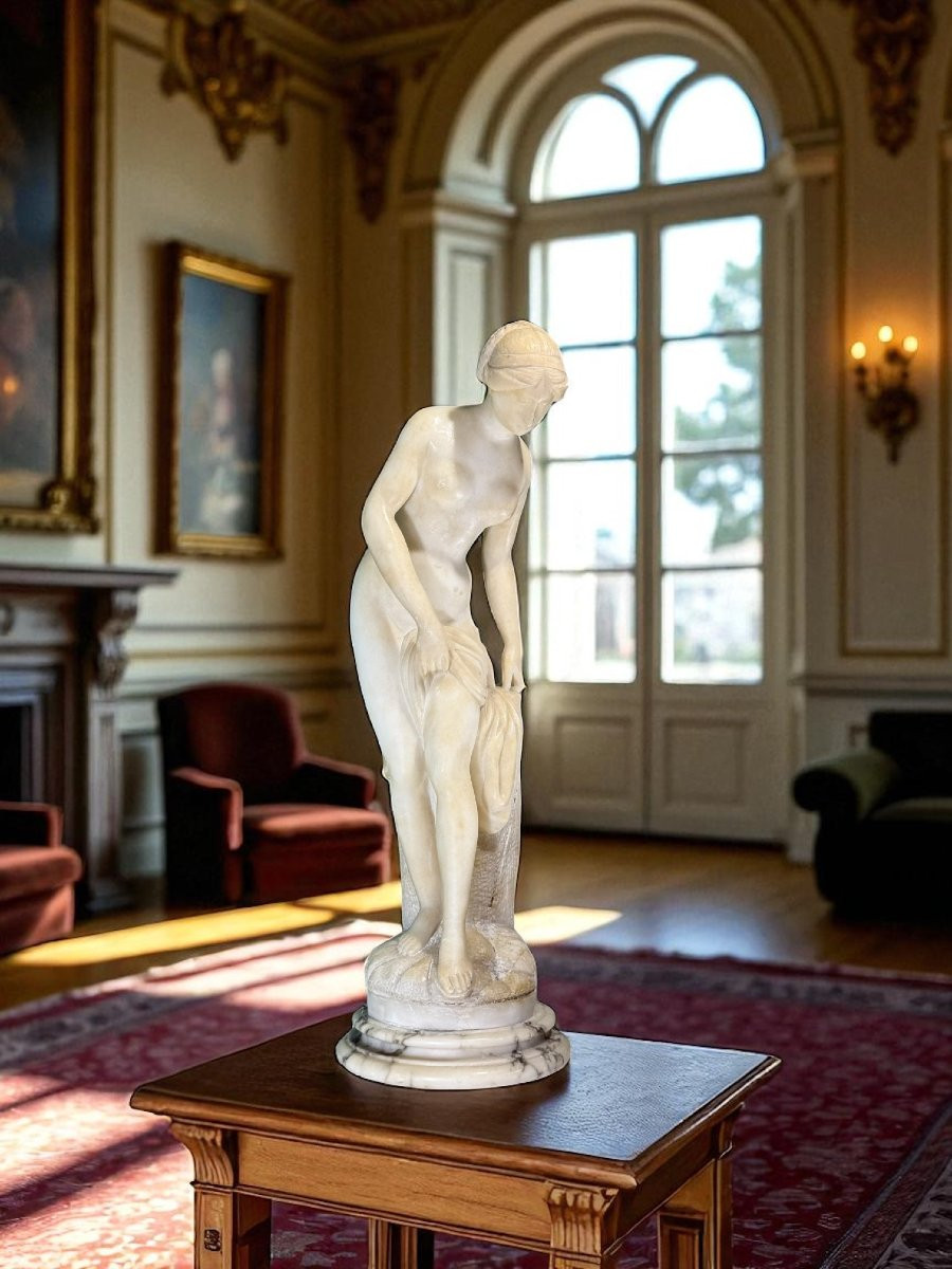 Statua Bagnante Nuda, dal modello di Etienne-Maurice Falconet, Marmo -photo-3