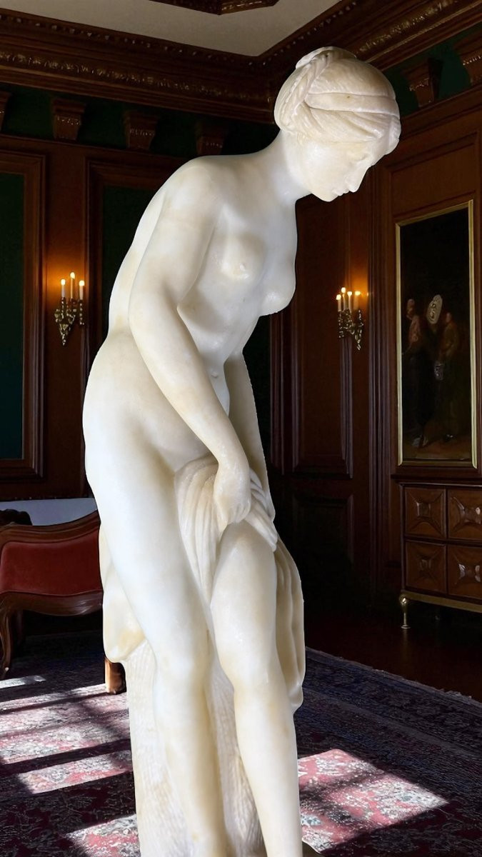 Statua Bagnante Nuda, dal modello di Etienne-Maurice Falconet, Marmo -photo-6