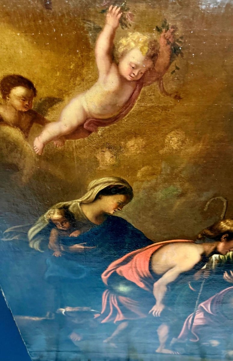 Dipinto raffigurante Cristo che appare al Re di Francia • XVII°-photo-2